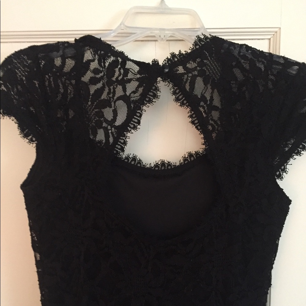 Black Lace Mini Dress w/ silky lining